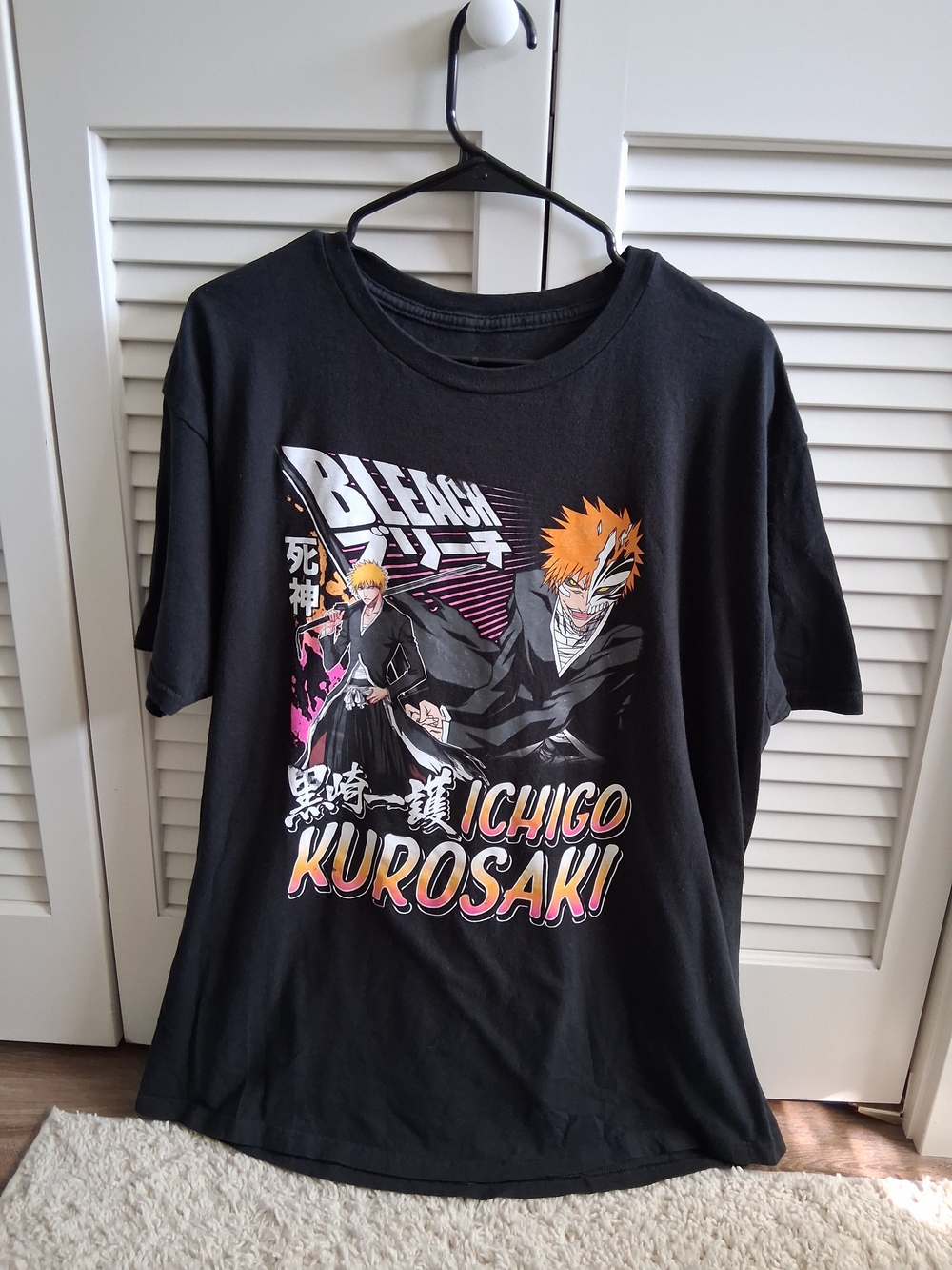 Ripple Junction Black Ichigo Kurosaki Bleach Graphic Tee